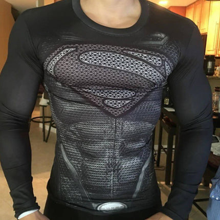Camiseta Deportiva Superhéroes Superman Elástica - Frikimanes