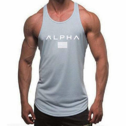 Camiseta Tirantes Gris ALPHA Gym, Cross Training, Running...