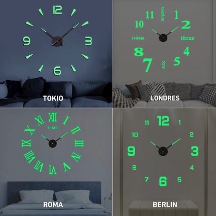 ¡NOVEDAD! Relojes de Pared Grandes Fluorescentes - ¡Elige el tuyo!