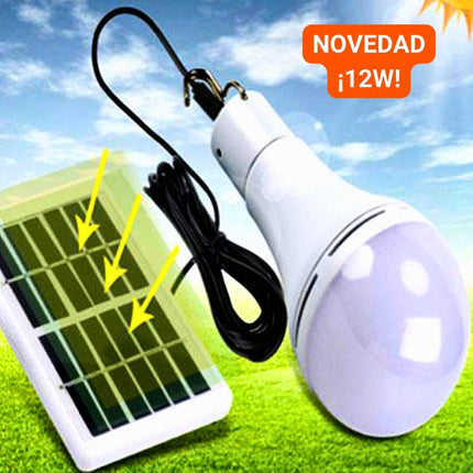Bombillas LED 12W con Paneles Solares y Mando Distancia: ¡Luz Sin Enchufes y Gratis!