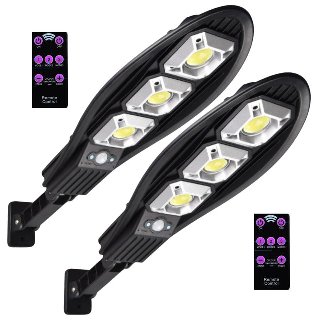 2 Potentes Farolas Solares Luzilia™: 3 Modos de Iluminación y Mando a Distancia
