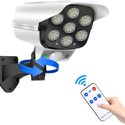 Foco Solar Guardián™: Simula Cámara Videovigilancia ¡con Detector de Intrusos!