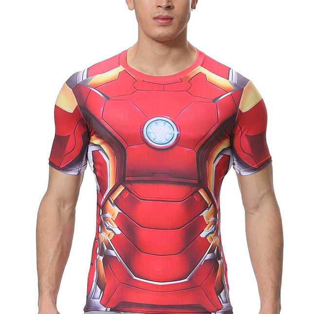 Camiseta Deportiva  Superhéroes Iron Man Elástica