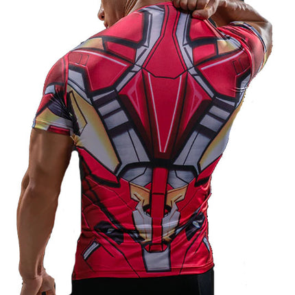 Camiseta Deportiva  Superhéroes Iron Man Elástica