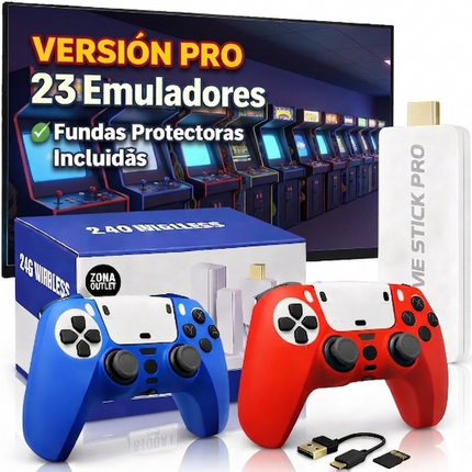Consola HDMI Retro PRO: ¡Más de 20.000 juegos y 23 Emuladores con 2 Mandos Inalámbricos!
