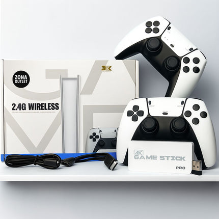Consola Stick HDMI Retro PRO: ¡Más de 20.000 juegos y 23 Emuladores con 2 Mandos Inalámbricos!