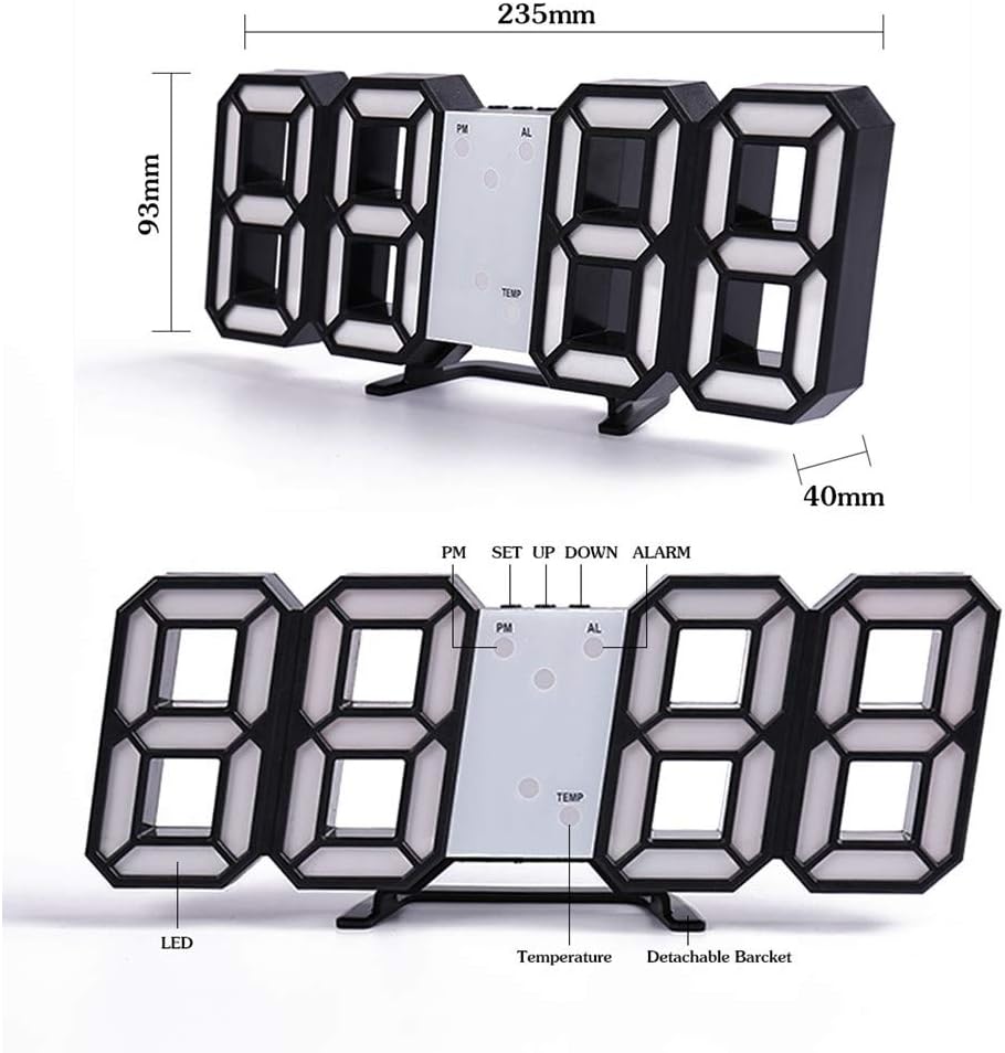 Reloj Despertador Digital de Pared o Mesa – Frikimanes