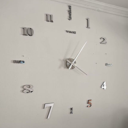 Reloj de Pared Grande Horas 3D Plateado "Londres" - Frikimanes