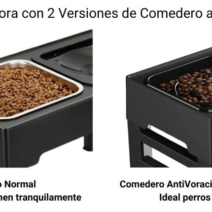 Comedero-Bebedero Ergonómico para Perros y Gatos Els Pet