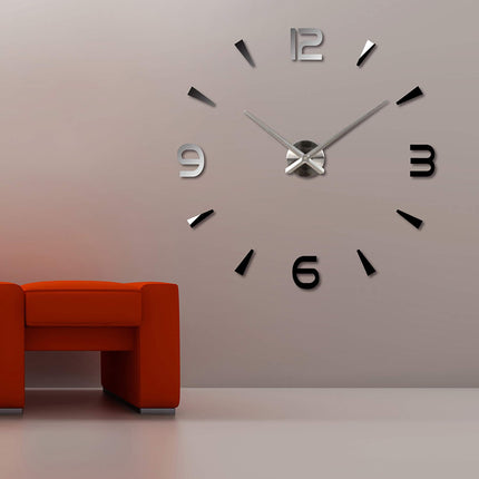 Reloj de Pared Grande Horas 3D Plateado "Tokio" - Frikimanes
