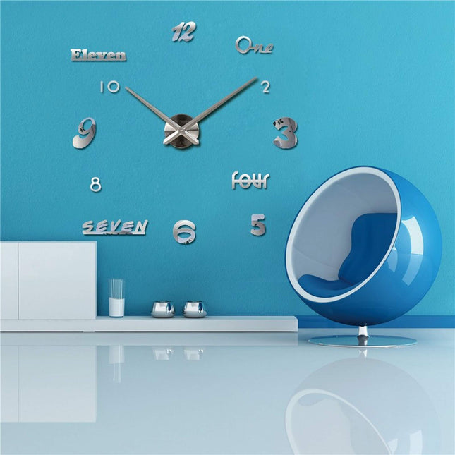Reloj de Pared Grande Horas 3D Plateado "Estambul" - Frikimanes