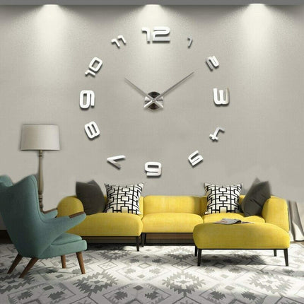 Reloj de Pared Grande Horas 3D Plateado "París" - Frikimanes
