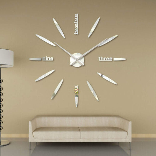 Reloj de Pared Grande Horas 3D Plateado "California" - Frikimanes