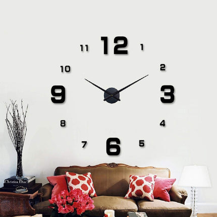 Reloj de Pared Grande Horas 3D Negro "Berlín" - Frikimanes