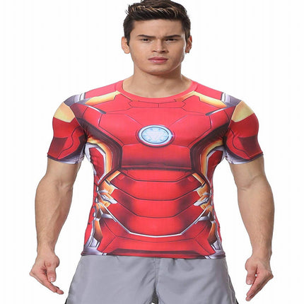 Camiseta Deportiva Superhéroes Iron Man Elástica