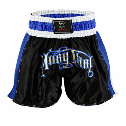 Pantalón Pantalón Muay Thai, Kick Boxing Azul y Negro - Frikimanes