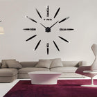 Reloj de Pared Grande Horas 3D Negro 
