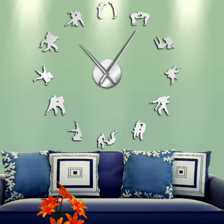 Reloj de Pared Grande Plateado Judo - Frikimanes