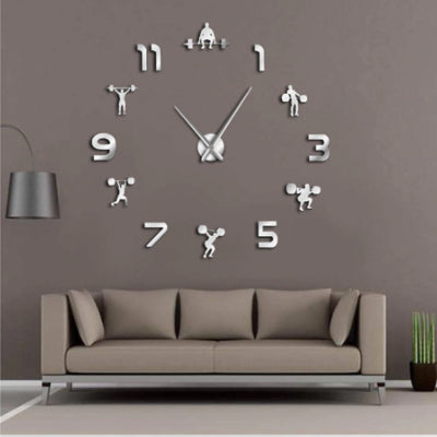 Reloj de Pared Grande Plateado CrossFit - Frikimanes