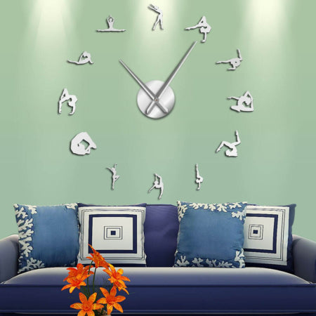 Reloj de Pared Grande Plateado Gimnasia Rítmica - Frikimanes