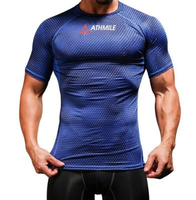 Camiseta Deportiva Azul CrossFit Fitness Running Gimnasio - Frikimanes