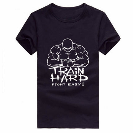 Camiseta "Train Hard Fight Easy" MMA Muay Thai Boxeo BJJ CrossFit etc. - Frikimanes