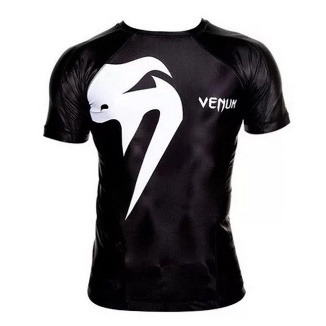 Camiseta Elástica Negra Kick Boxing Cross Training Running...