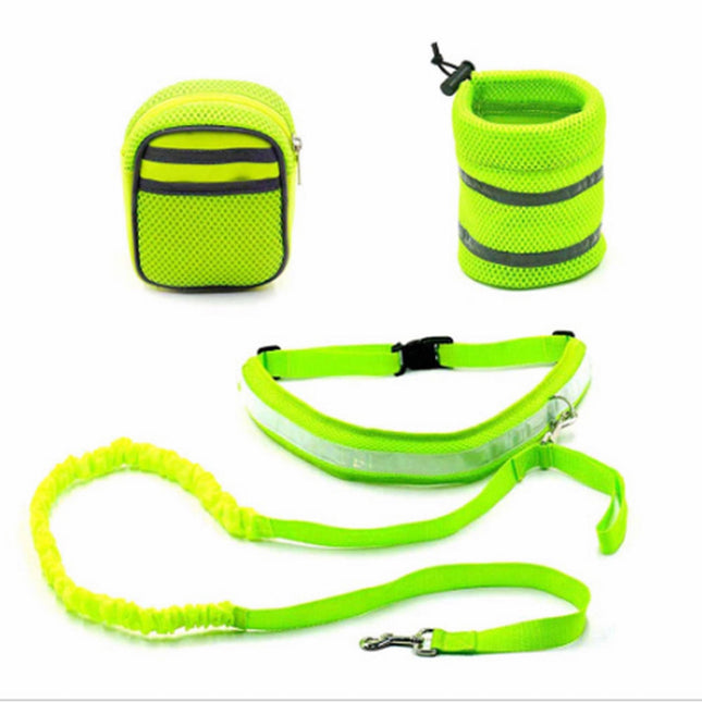 Cinturón y Correa elástica para correr o pasear con tu perro (Amarilla) - Frikimanes