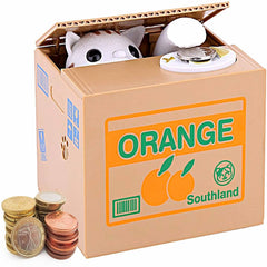 Hucha Gato Ahorrador: Atrapa Monedas y Maúlla - Frikimanes