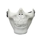 Máscara Calavera de Media Cara de Plástico (Blanca) - Frikimanes