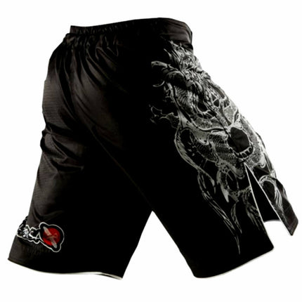 Pantalones Negros MMA K-1 Kick Boxing Boxeo CrossFit - Frikimanes