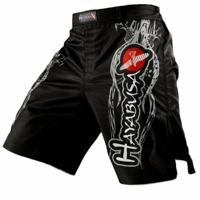 Pantalones Negros MMA K-1 Kick Boxing Boxeo CrossFit - Frikimanes