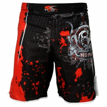 Pantalón "No Mercy" Rojo Kick Boxing MMA CrossFit Boxeo Fitness - Frikimanes