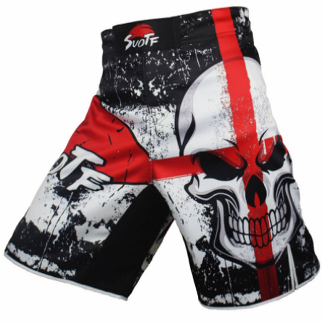 Pantalones Shorts Calavera MMA K-1 Kick Boxing Boxeo CrossFit - Frikimanes