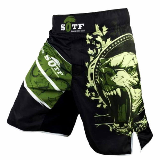 Pantalones Shorts Camo Gris ideal MMA K-1 Kick Boxing Boxeo CrossFit –  Frikimanes