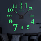 Reloj de Pared Grande Horas 3D Fluorescente 