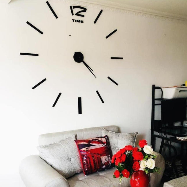 Reloj de Pared Grande Horas 3D Negro "New York" - Frikimanes