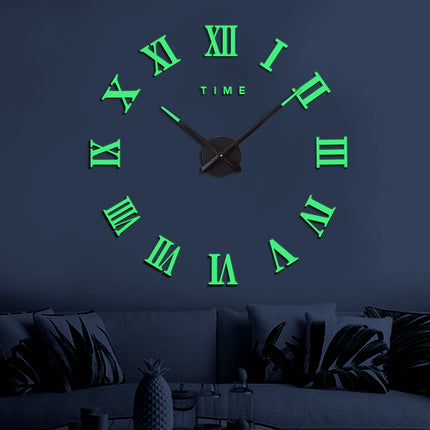 Reloj de Pared Grande Horas 3D Fluorescente "Roma" - Frikimanes
