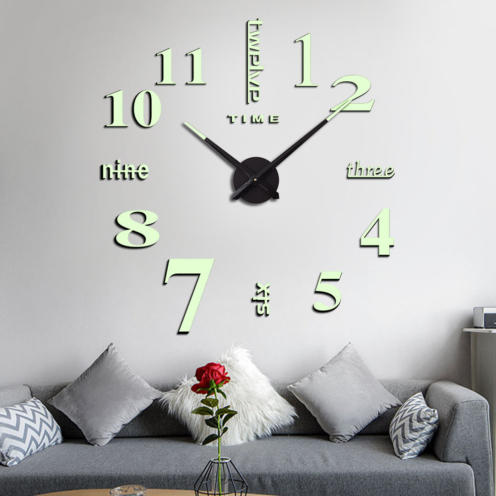Reloj de Pared Grande fluorescente