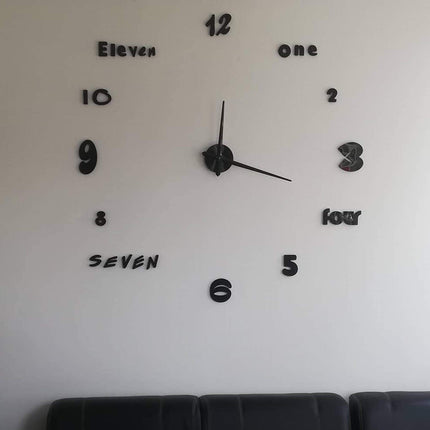 Reloj de Pared Grande Horas 3D Negro "Estambul" - Frikimanes