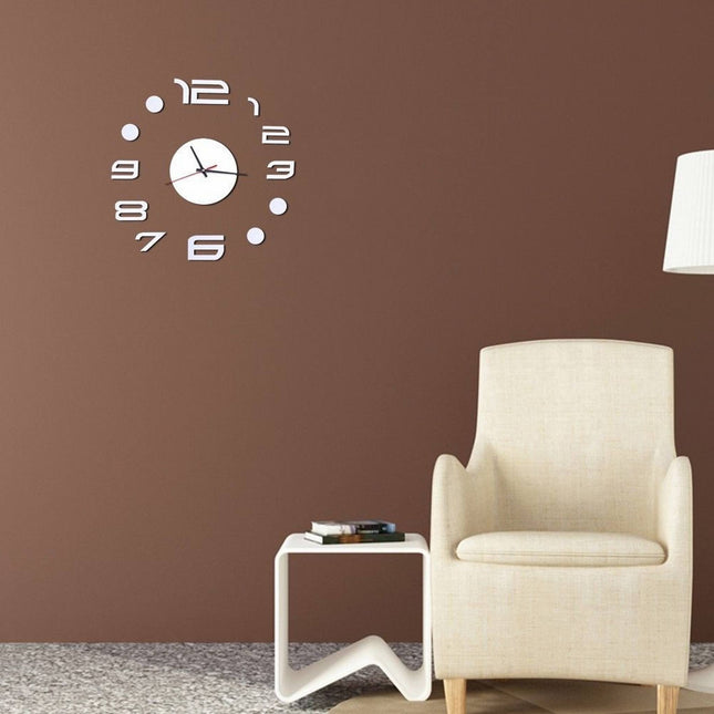 Reloj de Pared Fashion con efecto Espejo Plateado