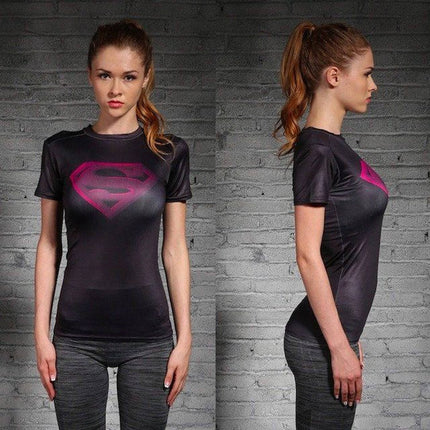 Camiseta Superhéroes Superwoman Negra - Frikimanes