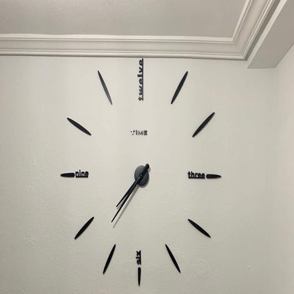 Reloj de Pared Grande Horas 3D Negro "California" - Frikimanes