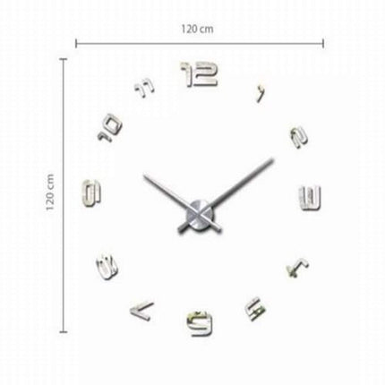 Reloj de Pared Grande Horas 3D Plateado "París" - Frikimanes
