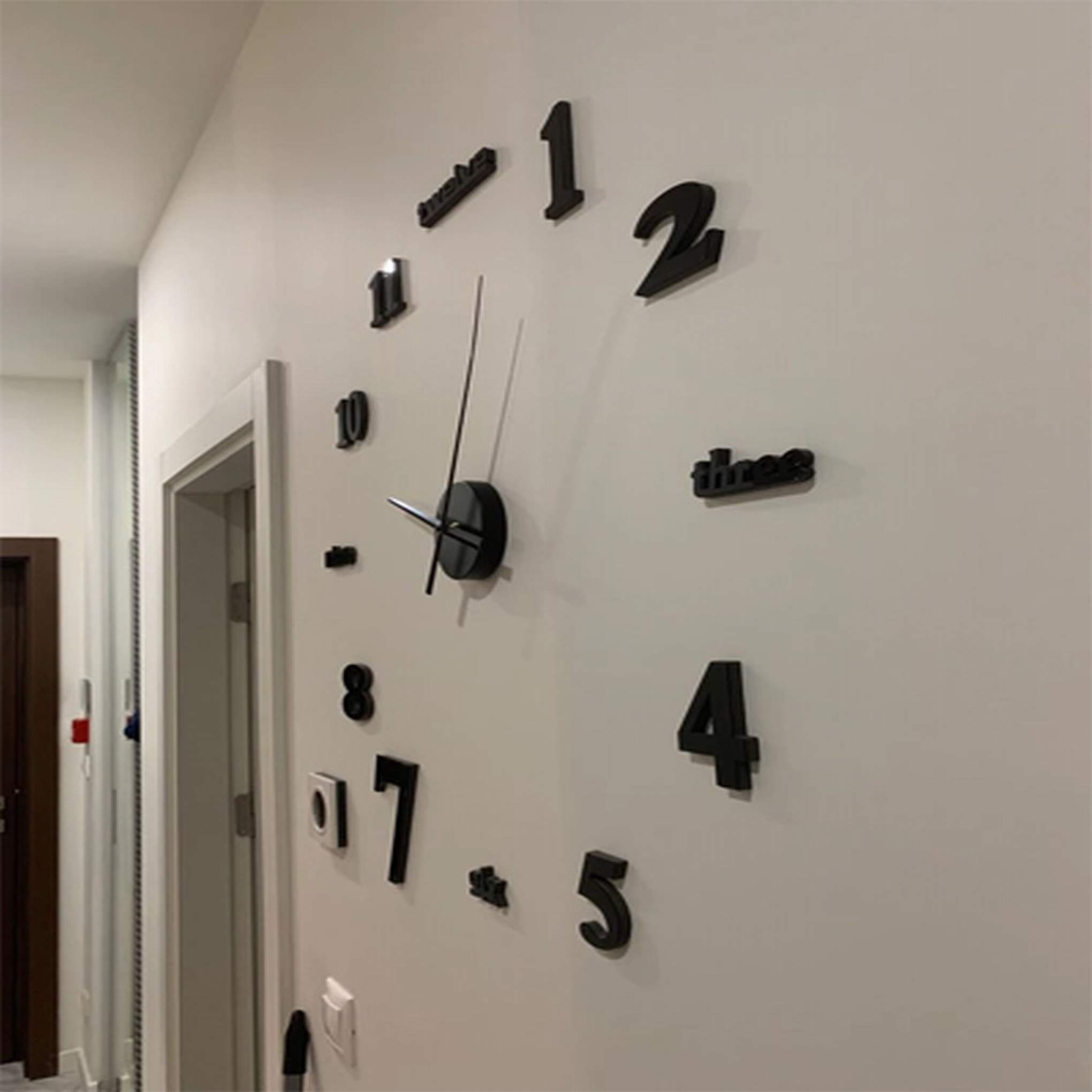 Reloj de Pared Negro Gigante – Frikimanes